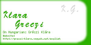 klara greczi business card